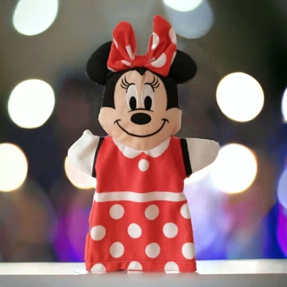 Melissa & Doug Minnie Mouse Puppet Hand Baby Kids Theatre Red White Polka Dot - Picture 10 of 15